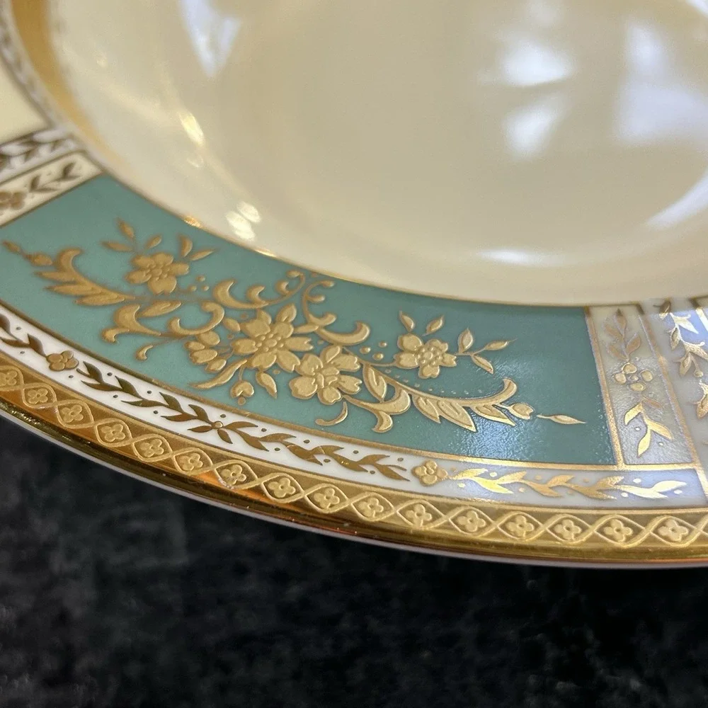 Mikasa‎ Pompadour Green & Gold Porcelain 10